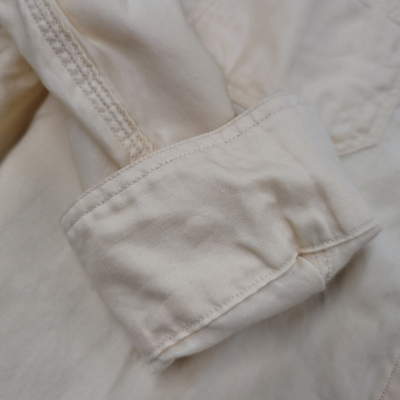 【中古品】【メンズ】 3OZ. SATEEN WORK SHIRTS ３オンス サテン ワーク シャツ トップス 145-260223-kh-08-izu サイズ：17 カラー：ベージュ 万代Net店
