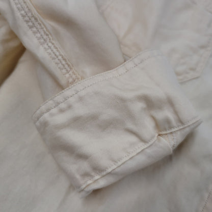 【中古品】【メンズ】 3OZ. SATEEN WORK SHIRTS ３オンス サテン ワーク シャツ トップス 145-260223-kh-08-izu サイズ：17 カラー：ベージュ 万代Net店