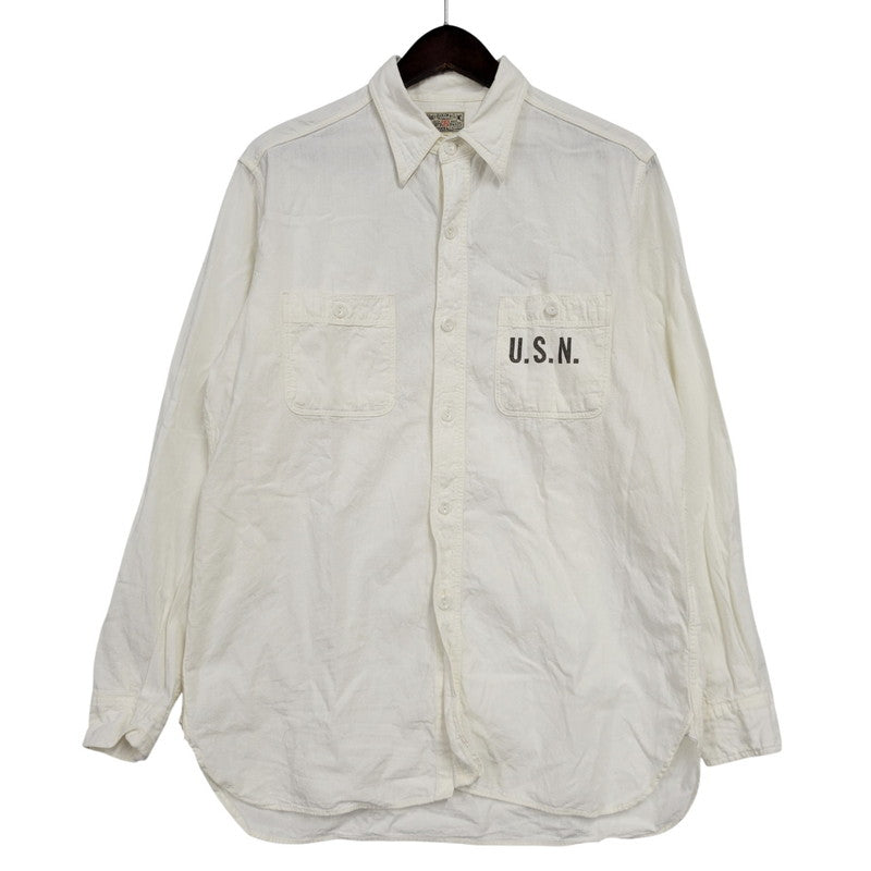 【中古品】【メンズ】 × LOONEY TUNES ルーニー テューンズ ROAD RUNNER L/S SHIRT ロードランナー ロングスリーブ シャツ 長袖 145-260223-as-02-izu サイズ：15-15 1/2 カラー：ホワイト 万代Net店