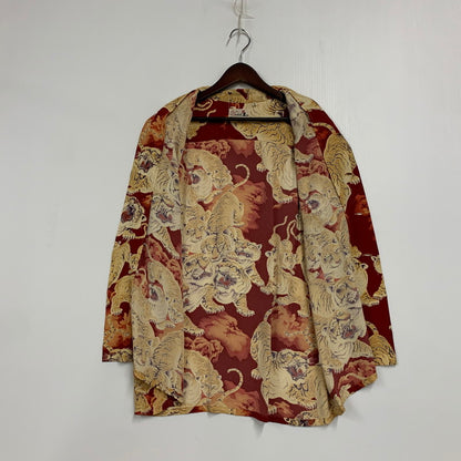【中古品】【メンズ】 SPECIAL EDITION スペシャル・エディション SS31814 WARDROBE ワードローブ 百虎 THE HUNDRED TIGERS ALOHA SHIRT ザ ハンドレッド タイガース アロハシャツ トップス 半袖 145-260221-ya-03-izu サイズ：M カラー：レッド系 万代Net店