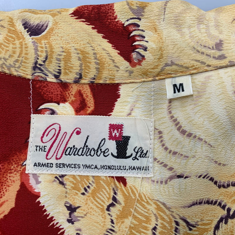 【中古品】【メンズ】 SPECIAL EDITION スペシャル・エディション SS31814 WARDROBE ワードローブ 百虎 THE HUNDRED TIGERS ALOHA SHIRT ザ ハンドレッド タイガース アロハシャツ トップス 半袖 145-260221-ya-03-izu サイズ：M カラー：レッド系 万代Net店