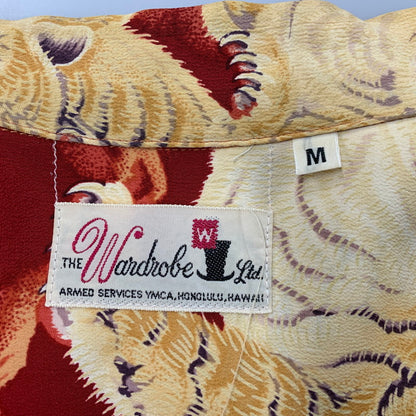 【中古品】【メンズ】 SPECIAL EDITION スペシャル・エディション SS31814 WARDROBE ワードローブ 百虎 THE HUNDRED TIGERS ALOHA SHIRT ザ ハンドレッド タイガース アロハシャツ トップス 半袖 145-260221-ya-03-izu サイズ：M カラー：レッド系 万代Net店