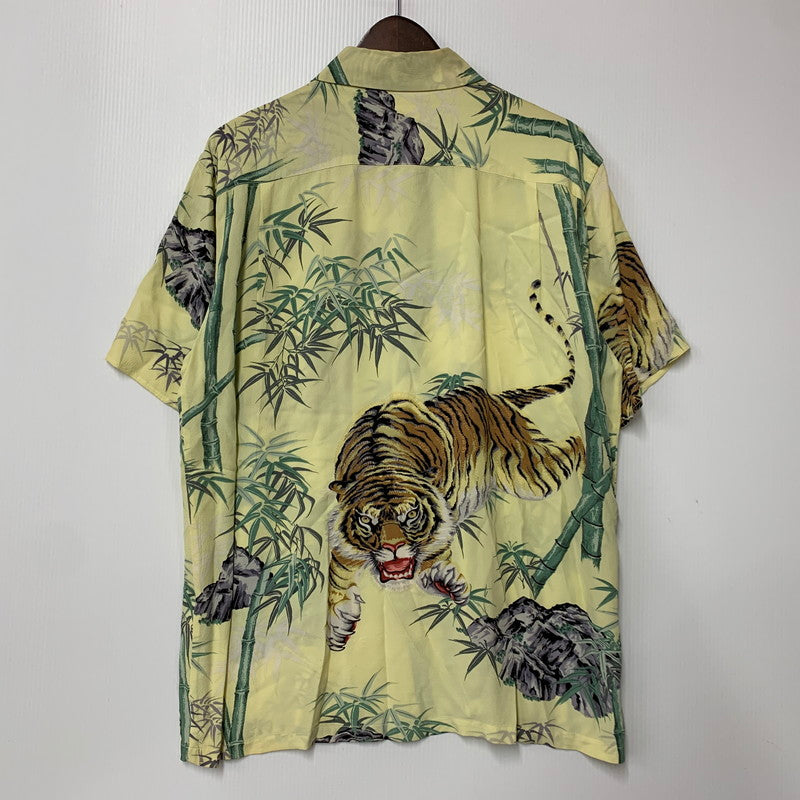 【中古品】【メンズ】 SPECIAL EDITION RAYON S/S KAIKAMAHINE TIGER READY FOR THE HUNT SS32946 スペシャルエディション レーヨン ショートスリーブ シャツ 半袖 145-260220-as-11-izu サイズ：M カラー：イエロー系 万代Net店
