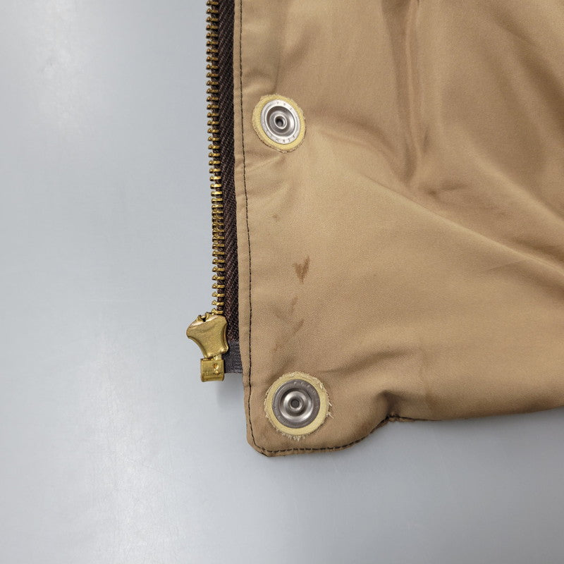 【現状渡し品】【メンズ】 LEATHER YOKE DOWN VEST SC11597 レザー ヨーク ダウンベスト 145-260223-as-23-izu サイズ：M カラー：ブラウン系 万代Net店