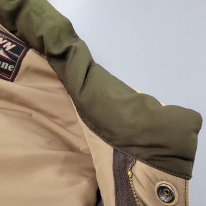 【現状渡し品】【メンズ】 LEATHER YOKE DOWN VEST SC11597 レザー ヨーク ダウンベスト 145-260223-as-23-izu サイズ：M カラー：ブラウン系 万代Net店