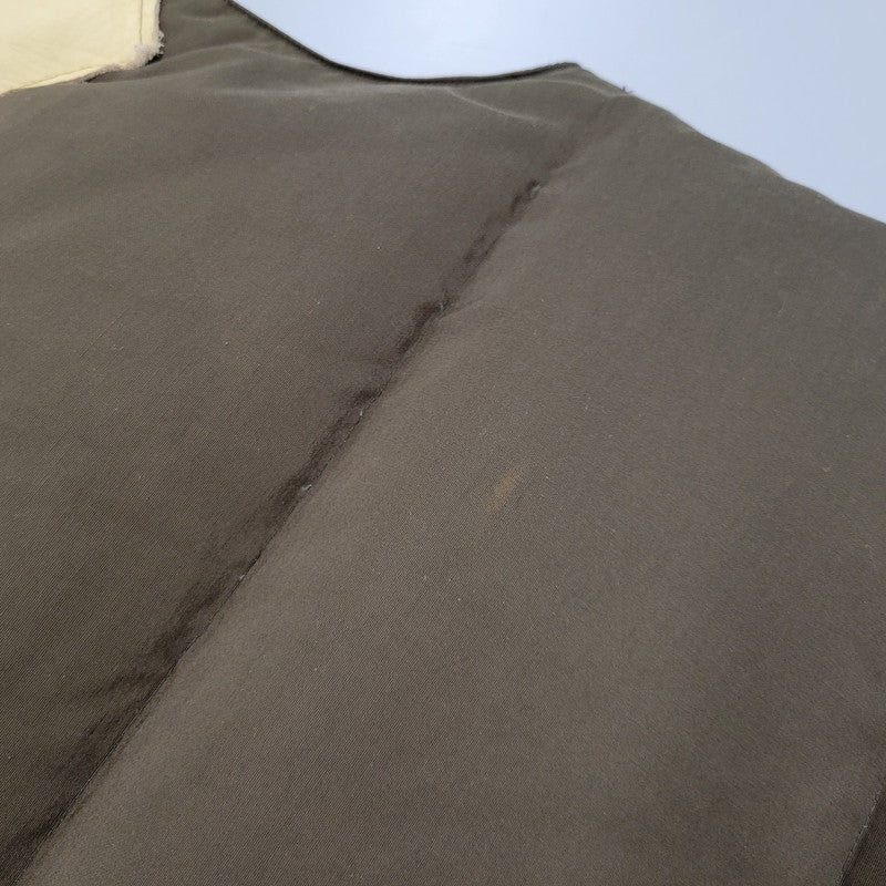 【現状渡し品】【メンズ】 LEATHER YOKE DOWN VEST SC11597 レザー ヨーク ダウンベスト 145-260223-as-23-izu サイズ：M カラー：ブラウン系 万代Net店
