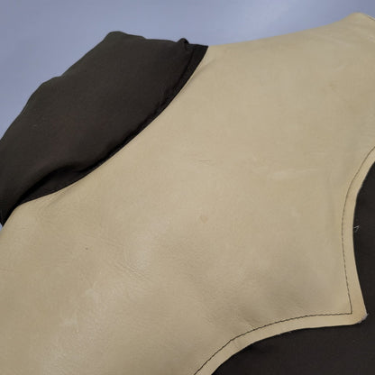 【現状渡し品】【メンズ】 LEATHER YOKE DOWN VEST SC11597 レザー ヨーク ダウンベスト 145-260223-as-23-izu サイズ：M カラー：ブラウン系 万代Net店