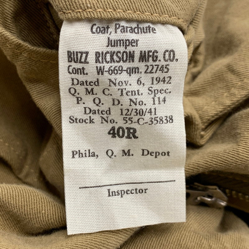 【中古品】【メンズ】 M-42 COAT PARACHUTE JUMPER パラシュート ジャンパー コート アウター 145-260220-as-06-izu サイズ：40R カラー：ベージュ系 万代Net店