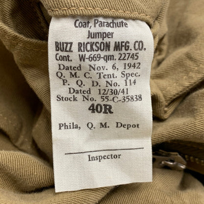 【中古品】【メンズ】 M-42 COAT PARACHUTE JUMPER パラシュート ジャンパー コート アウター 145-260220-as-06-izu サイズ：40R カラー：ベージュ系 万代Net店
