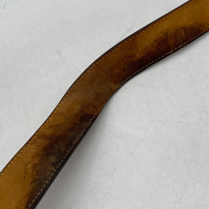 【現状渡し品】【メンズ】 JUSTIN ジャスティン C10604 CARVING LEATHER BELT カービング レザー ベルト 205-260224-cs-11-izu サイズ：32 カラー：ブラウン 万代Net店