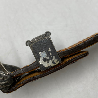 【現状渡し品】【メンズ】 JUSTIN ジャスティン C10604 CARVING LEATHER BELT カービング レザー ベルト 205-260224-cs-11-izu サイズ：32 カラー：ブラウン 万代Net店