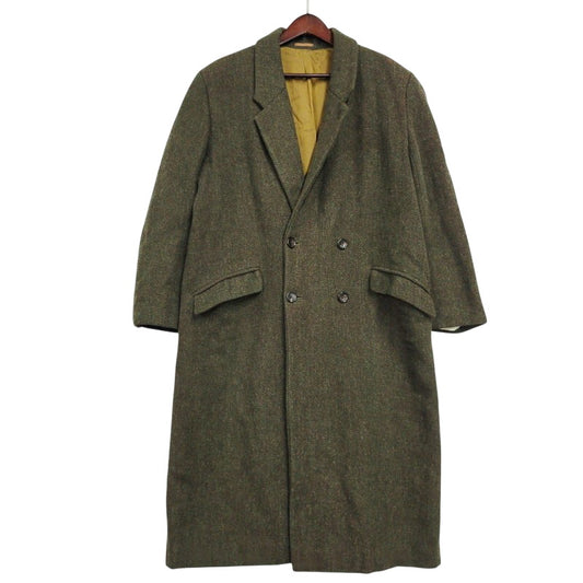 【中古品】【メンズ】 × HARRIS TWEED ハリスツイード 95026 WOOL COAT ウール コート アウター 146-260311-ya-15-izu サイズ：下記参照 カラー：カーキ系 万代Net店