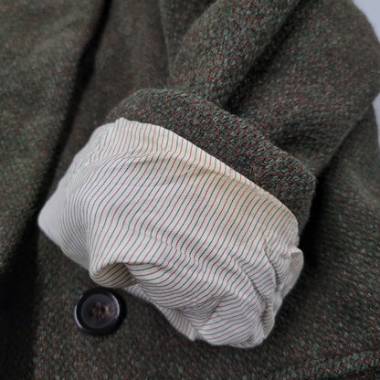 【中古品】【メンズ】 × HARRIS TWEED ハリスツイード 95026 WOOL COAT ウール コート アウター 146-260311-ya-15-izu サイズ：下記参照 カラー：カーキ系 万代Net店