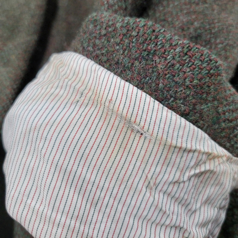【中古品】【メンズ】 × HARRIS TWEED ハリスツイード 95026 WOOL COAT ウール コート アウター 146-260311-ya-15-izu サイズ：下記参照 カラー：カーキ系 万代Net店