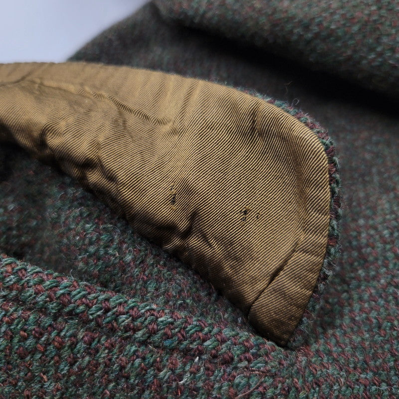 【中古品】【メンズ】 × HARRIS TWEED ハリスツイード 95026 WOOL COAT ウール コート アウター 146-260311-ya-15-izu サイズ：下記参照 カラー：カーキ系 万代Net店