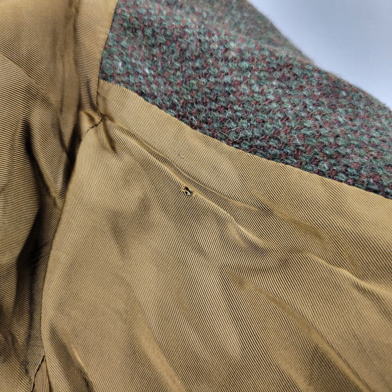 【中古品】【メンズ】 × HARRIS TWEED ハリスツイード 95026 WOOL COAT ウール コート アウター 146-260311-ya-15-izu サイズ：下記参照 カラー：カーキ系 万代Net店