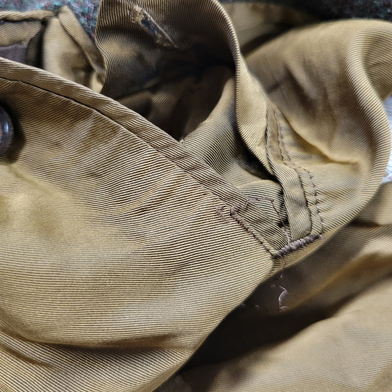 【中古品】【メンズ】 × HARRIS TWEED ハリスツイード 95026 WOOL COAT ウール コート アウター 146-260311-ya-15-izu サイズ：下記参照 カラー：カーキ系 万代Net店
