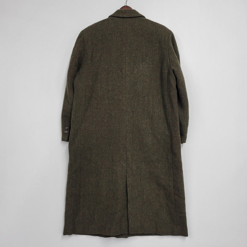 【中古品】【メンズ】 × HARRIS TWEED ハリスツイード 95026 WOOL COAT ウール コート アウター 146-260311-ya-15-izu サイズ：下記参照 カラー：カーキ系 万代Net店