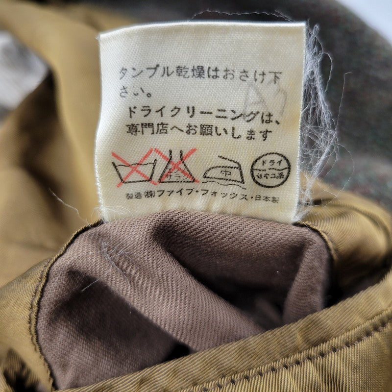 【中古品】【メンズ】 × HARRIS TWEED ハリスツイード 95026 WOOL COAT ウール コート アウター 146-260311-ya-15-izu サイズ：下記参照 カラー：カーキ系 万代Net店