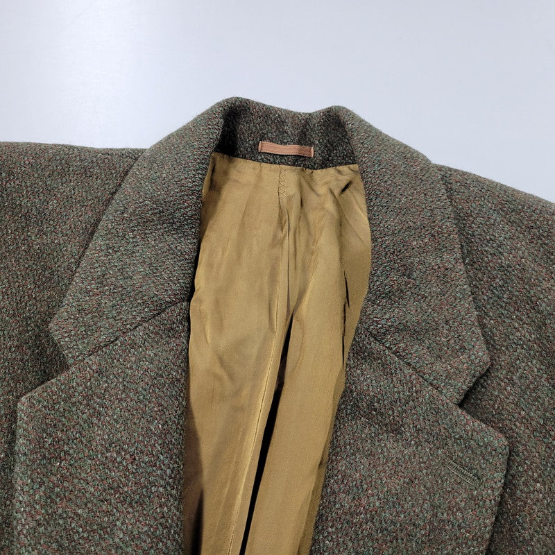 【中古品】【メンズ】 × HARRIS TWEED ハリスツイード 95026 WOOL COAT ウール コート アウター 146-260311-ya-15-izu サイズ：下記参照 カラー：カーキ系 万代Net店