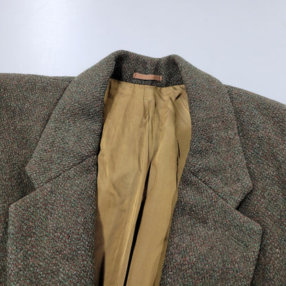 【中古品】【メンズ】 × HARRIS TWEED ハリスツイード 95026 WOOL COAT ウール コート アウター 146-260311-ya-15-izu サイズ：下記参照 カラー：カーキ系 万代Net店