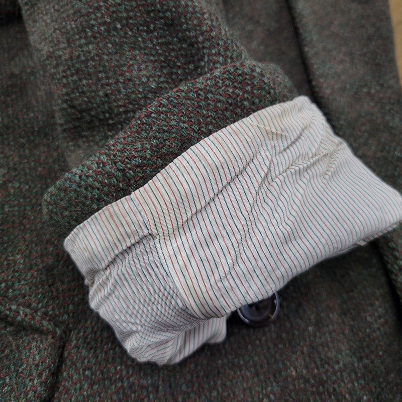 【中古品】【メンズ】 × HARRIS TWEED ハリスツイード 95026 WOOL COAT ウール コート アウター 146-260311-ya-15-izu サイズ：下記参照 カラー：カーキ系 万代Net店