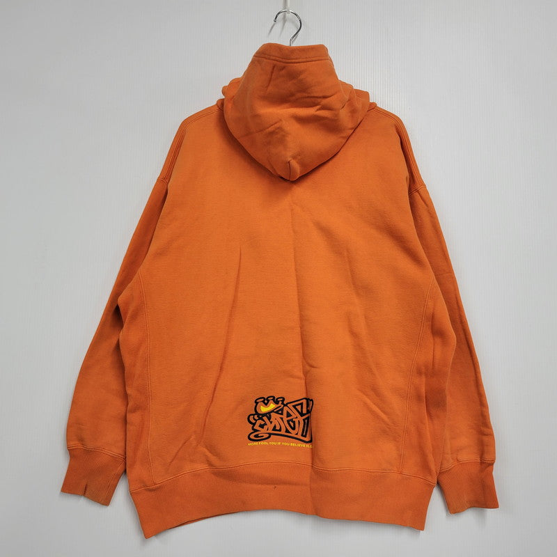 【中古品】【メンズ】 CARTLE ARCHE OVERAGE 12 PRINT HOODIE プリント フーディー パーカー 長袖 トップス 146-260223-as-27-izu サイズ：L カラー：オレンジ 万代Net店
