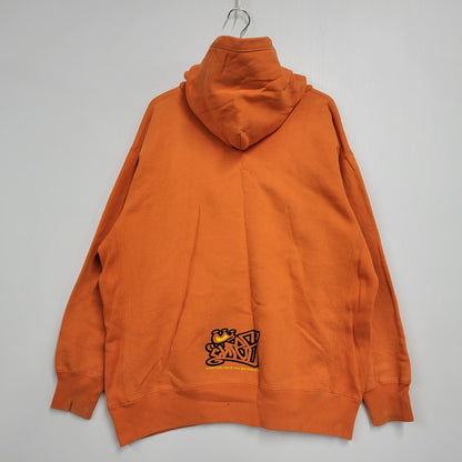 【中古品】【メンズ】 CARTLE ARCHE OVERAGE 12 PRINT HOODIE プリント フーディー パーカー 長袖 トップス 146-260223-as-27-izu サイズ：L カラー：オレンジ 万代Net店