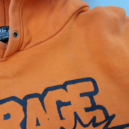 【中古品】【メンズ】 CARTLE ARCHE OVERAGE 12 PRINT HOODIE プリント フーディー パーカー 長袖 トップス 146-260223-as-27-izu サイズ：L カラー：オレンジ 万代Net店