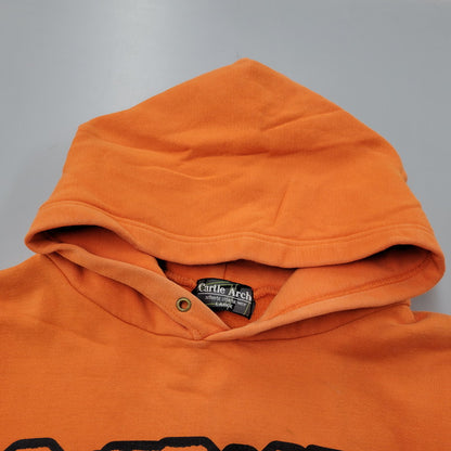 【中古品】【メンズ】 CARTLE ARCHE OVERAGE 12 PRINT HOODIE プリント フーディー パーカー 長袖 トップス 146-260223-as-27-izu サイズ：L カラー：オレンジ 万代Net店