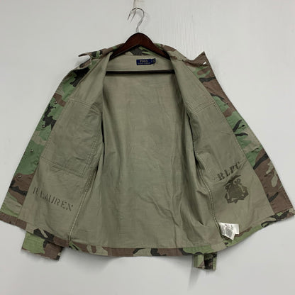 【中古品】【メンズ】 JAPAN TIGER ARTWORK MILITARY ARMY CAMO CHEVRON SHIRT JACKET ジャパン タイガー アートワーク ミリタリー アーミー カモ シェブロン シャツ ジャケット アウター 147-260221-ya-02-izu サイズ：S カラー：マルチ 万代Net店