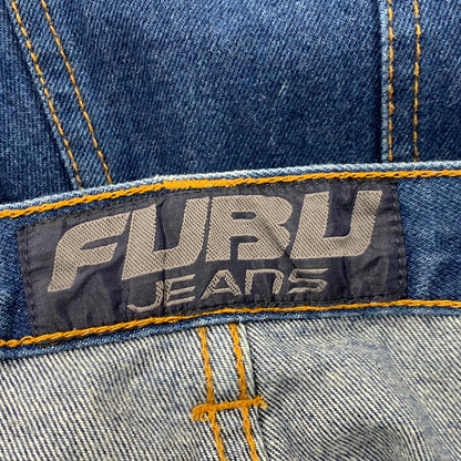【中古品】【メンズ】 FUBU JEANS フブ ジーンズ BAGGY DENIM PANTS バギー デニム パンツ ズボン ボトムス 157-260221-ya-05-izu サイズ：40 カラー：インディゴ 万代Net店