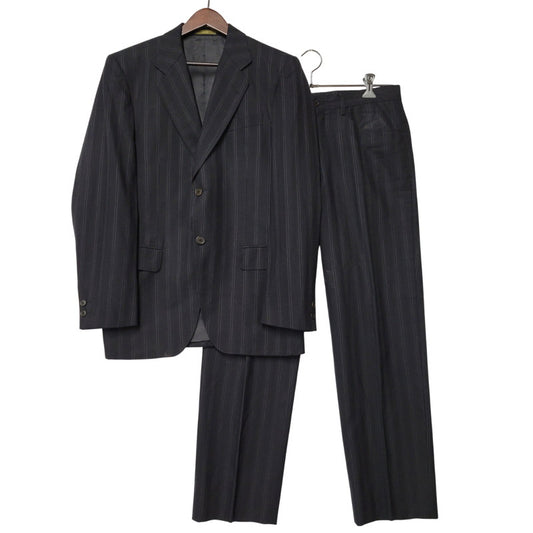 【中古品】【メンズ】 A.A.R アール STRIPE TAILORED JACKET&SLACKS PANTS ストライプ テーラードジャケット＆スラックスパンツ セットアップ 140-260222-yn-06-izu サイズ：L カラー：ブラック 万代Net店
