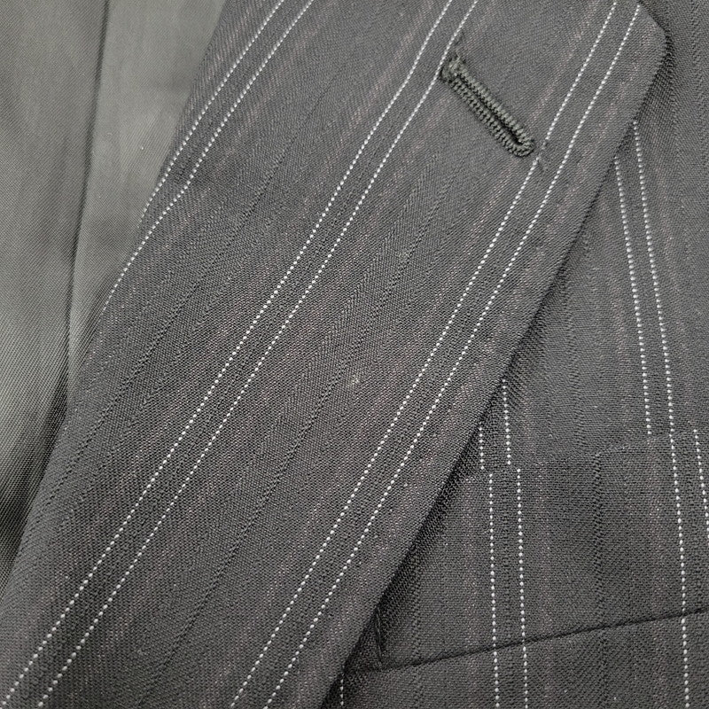 【中古品】【メンズ】 A.A.R アール STRIPE TAILORED JACKET&SLACKS PANTS ストライプ テーラードジャケット＆スラックスパンツ セットアップ 140-260222-yn-06-izu サイズ：L カラー：ブラック 万代Net店