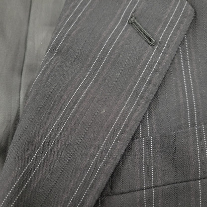 【中古品】【メンズ】 A.A.R アール STRIPE TAILORED JACKET&SLACKS PANTS ストライプ テーラードジャケット＆スラックスパンツ セットアップ 140-260222-yn-06-izu サイズ：L カラー：ブラック 万代Net店