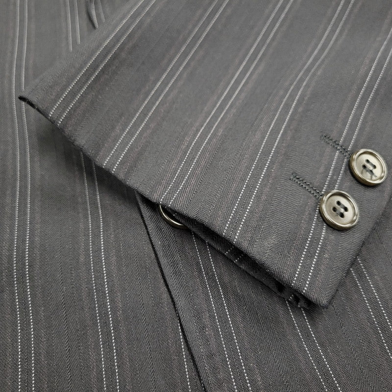 【中古品】【メンズ】 A.A.R アール STRIPE TAILORED JACKET&SLACKS PANTS ストライプ テーラードジャケット＆スラックスパンツ セットアップ 140-260222-yn-06-izu サイズ：L カラー：ブラック 万代Net店