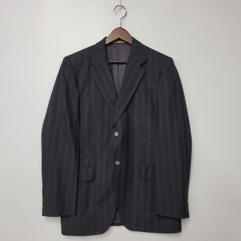 【中古品】【メンズ】 A.A.R アール STRIPE TAILORED JACKET&SLACKS PANTS ストライプ テーラードジャケット＆スラックスパンツ セットアップ 140-260222-yn-06-izu サイズ：L カラー：ブラック 万代Net店