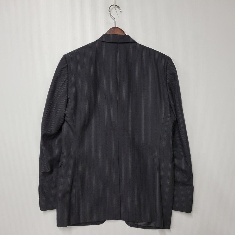 【中古品】【メンズ】 A.A.R アール STRIPE TAILORED JACKET&SLACKS PANTS ストライプ テーラードジャケット＆スラックスパンツ セットアップ 140-260222-yn-06-izu サイズ：L カラー：ブラック 万代Net店