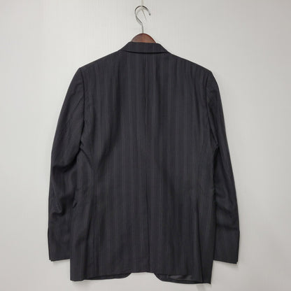 【中古品】【メンズ】 A.A.R アール STRIPE TAILORED JACKET&SLACKS PANTS ストライプ テーラードジャケット＆スラックスパンツ セットアップ 140-260222-yn-06-izu サイズ：L カラー：ブラック 万代Net店