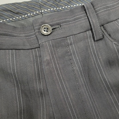 【中古品】【メンズ】 A.A.R アール STRIPE TAILORED JACKET&SLACKS PANTS ストライプ テーラードジャケット＆スラックスパンツ セットアップ 140-260222-yn-06-izu サイズ：L カラー：ブラック 万代Net店