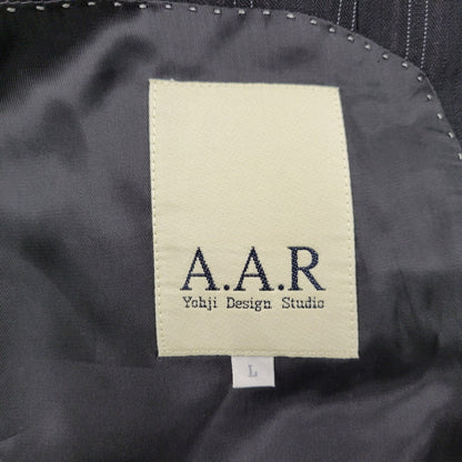 【中古品】【メンズ】 A.A.R アール STRIPE TAILORED JACKET&SLACKS PANTS ストライプ テーラードジャケット＆スラックスパンツ セットアップ 140-260222-yn-06-izu サイズ：L カラー：ブラック 万代Net店