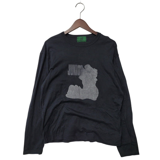 【現状渡し品】【メンズ】 JUNIOR GAULTIER ジュニア ゴルチエ 90S PRINT L S TEE プリント Tシャツ 長袖 トップス 141-260222-yn-04-izu サイズ：40 カラー：ブラック 万代Net店