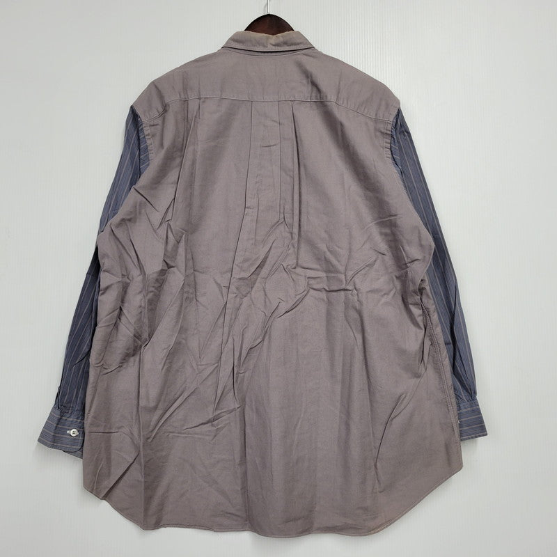 【現状渡し品】【メンズ】 切替 LS SHIRT ロングスリーブ シャツ トップス 140-260222-kh-04-izu カラー：グレー系×ブルー 万代Net店