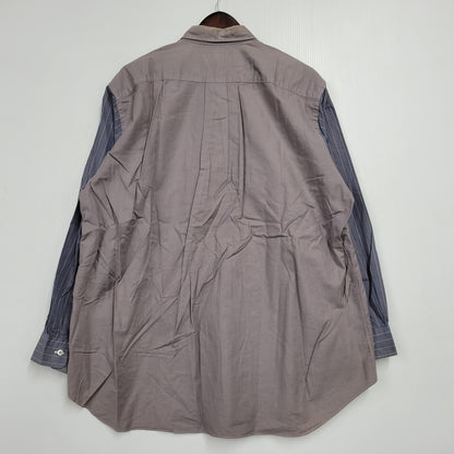 【現状渡し品】【メンズ】 切替 LS SHIRT ロングスリーブ シャツ トップス 140-260222-kh-04-izu カラー：グレー系×ブルー 万代Net店