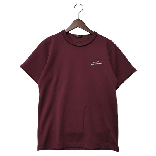 【中古品】【メンズ】 COMME des GARCONS HOMME コムデギャルソンオム PLUS PT-100330 POLYCOTTON S S SWEAT SHIRT ポリコットン スウェット シャツ 半袖 トップス 140-260222-yn-05-izu サイズ：不明 カラー：バーガンディ 万代Net店