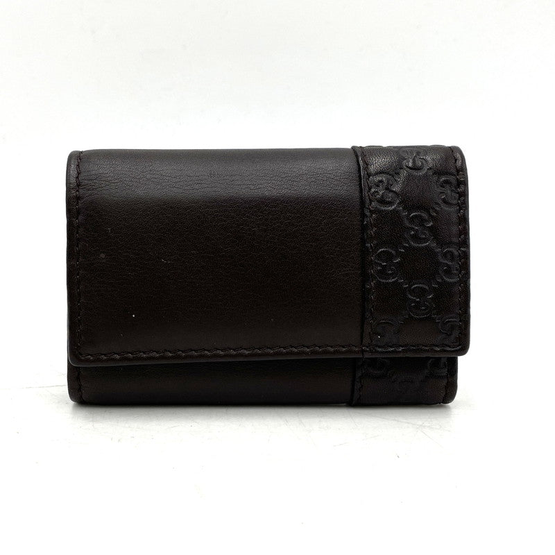 【中古品】【メンズ/レディース】 256433 グッチシマ 6連 KEY CASE キーケース 181-260224-cs-15-izu カラー：ダークブラウン 万代Net店