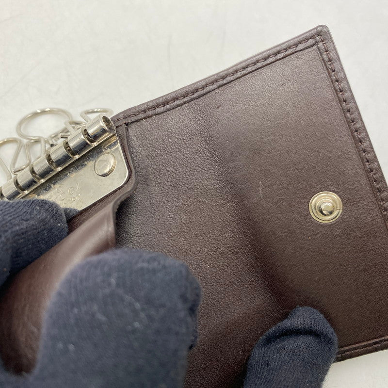 【中古品】【メンズ/レディース】 256433 グッチシマ 6連 KEY CASE キーケース 181-260224-cs-15-izu カラー：ダークブラウン 万代Net店