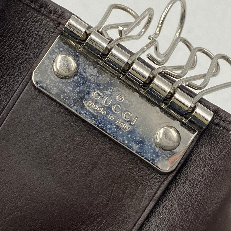 【中古品】【メンズ/レディース】 256433 グッチシマ 6連 KEY CASE キーケース 181-260224-cs-15-izu カラー：ダークブラウン 万代Net店