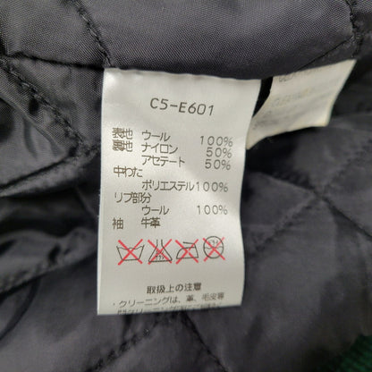 【中古品】【メンズ】 C5-E601 ランタグ復刻 USA製"CONEY ISLAND"WOOL×LEATHER STADIUM JACKET ウール レザー スタジアム ジャケット 146-260222-yn-02-izu サイズ：L カラー：GREEN/BEIGE 万代Net店