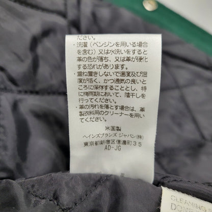 【中古品】【メンズ】 C5-E601 ランタグ復刻 USA製"CONEY ISLAND"WOOL×LEATHER STADIUM JACKET ウール レザー スタジアム ジャケット 146-260222-yn-02-izu サイズ：L カラー：GREEN/BEIGE 万代Net店